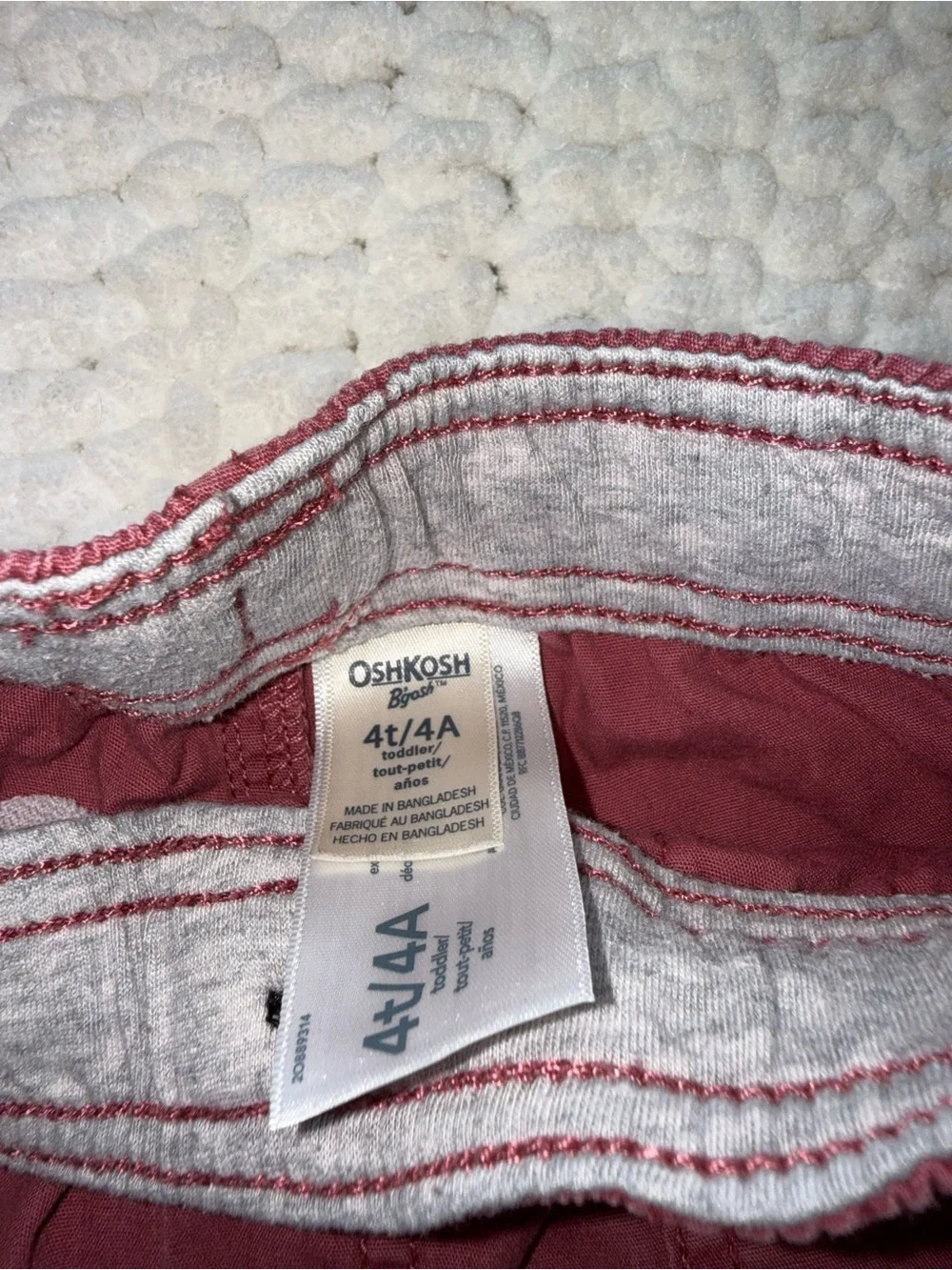 OshKosh B'gosh Burgundy Red Pull-On Shorts